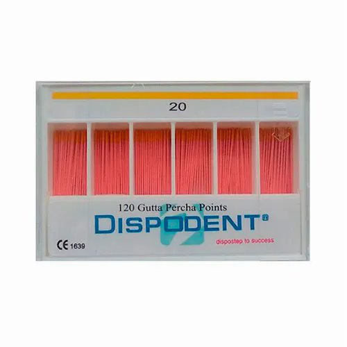 Штифты эндоканальные гуттаперчивые, DISPODENT, размер 30, конусность 02, 120 шт