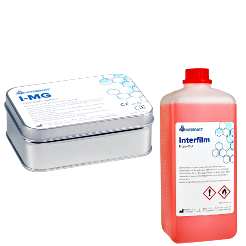 Материал стоматологический, сплав зуботехнический I-MG Co-Cr для бюгельного протезирования + жидкость изолирующая Interfilm, INTERDENT, 1 кг + 1 л