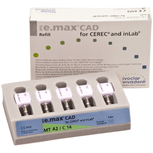 IPS e.max CAD CEREC/inLab MT A2 C14/5 - блоки для фрезерования