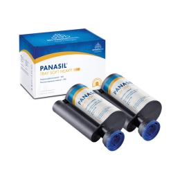 Panasil tray Soft Heavy - вязкотекучий, устойчивый материал для точных оттисков, пониженная конечная твердость, 2 x 380 мл