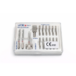 Набор BKS корневых штифтов с резьбой, размер 3, 4186 204, KOMET, 14 шт