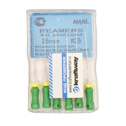 Инструменты стоматологические, дрильбор ручной Mani Reamers, MANI, размер 35, 6 шт