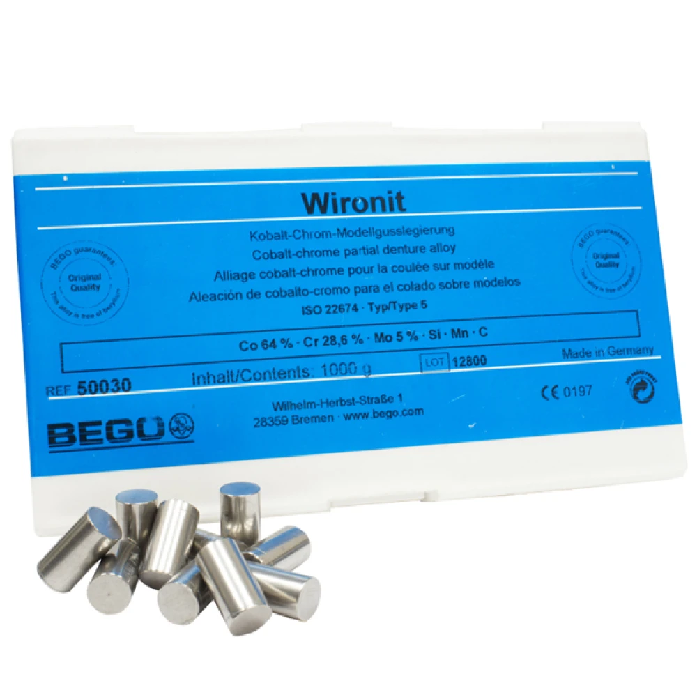Сплавстоматологическийкобальт-хромовыйWironit,BEGO